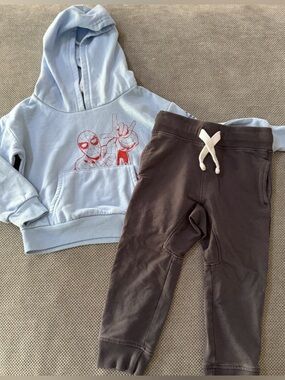 Marvel Spider-Man Hoodie Outfit 2T Boys Sweatpants Jogger Set 24M